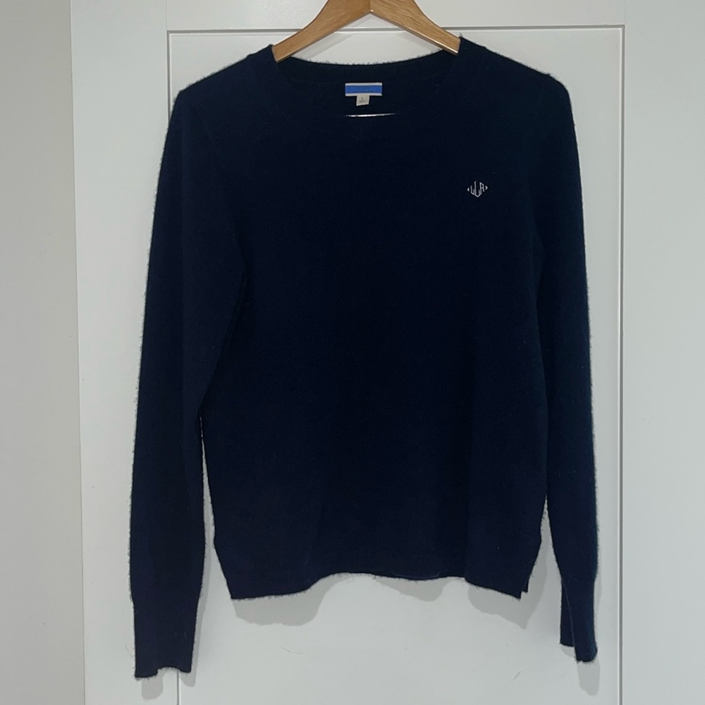 J. Crew 100% Cashmere Blue Crewneck Sweater